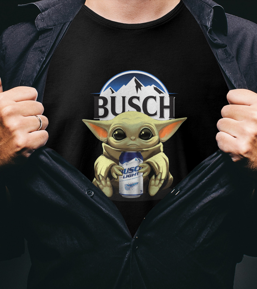 Busch Light Yoda With Beer Can Iconic Blend T-Shirt