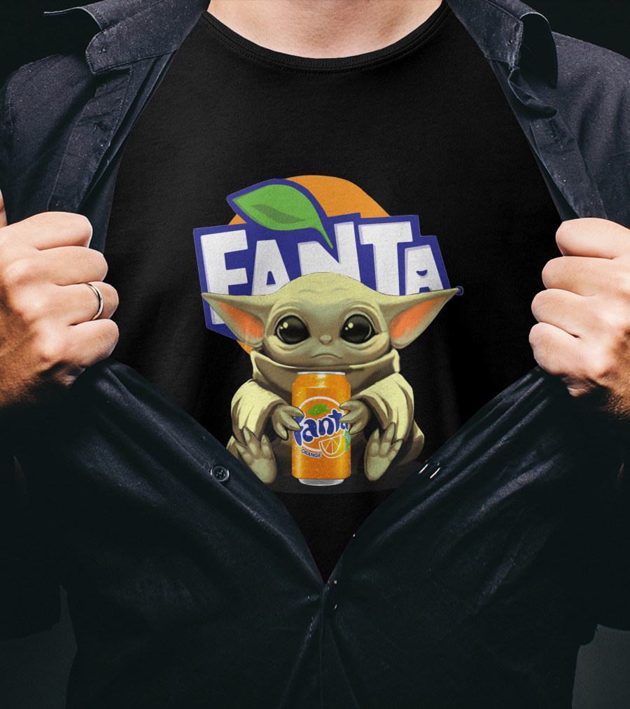 Yoda Holding Fanta Can Iconic Mashup T-Shirt