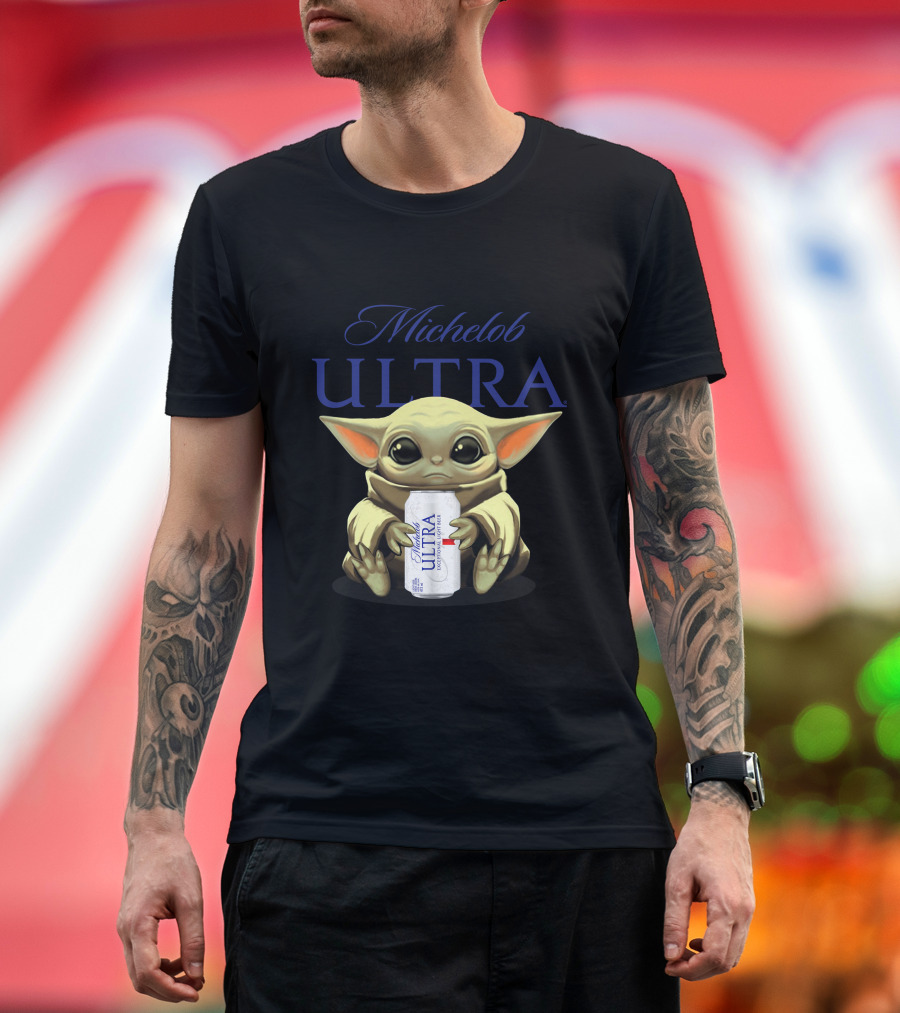 Michelob ULTRA Baby Yoda Holding Beer Can T-Shirt