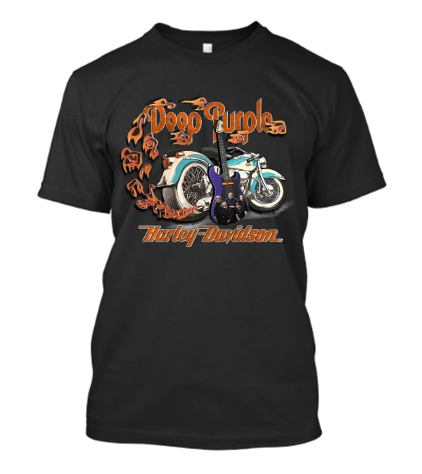 Deep Purple Harley Davidson Motorcycle Guitar 20Hdm T-Shirt