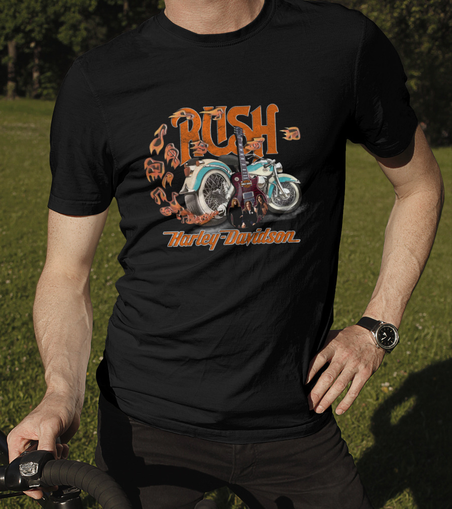 Rush Harley Davidson Motorcycle Guitar 20Hdm Classic Fusion T-Shirt