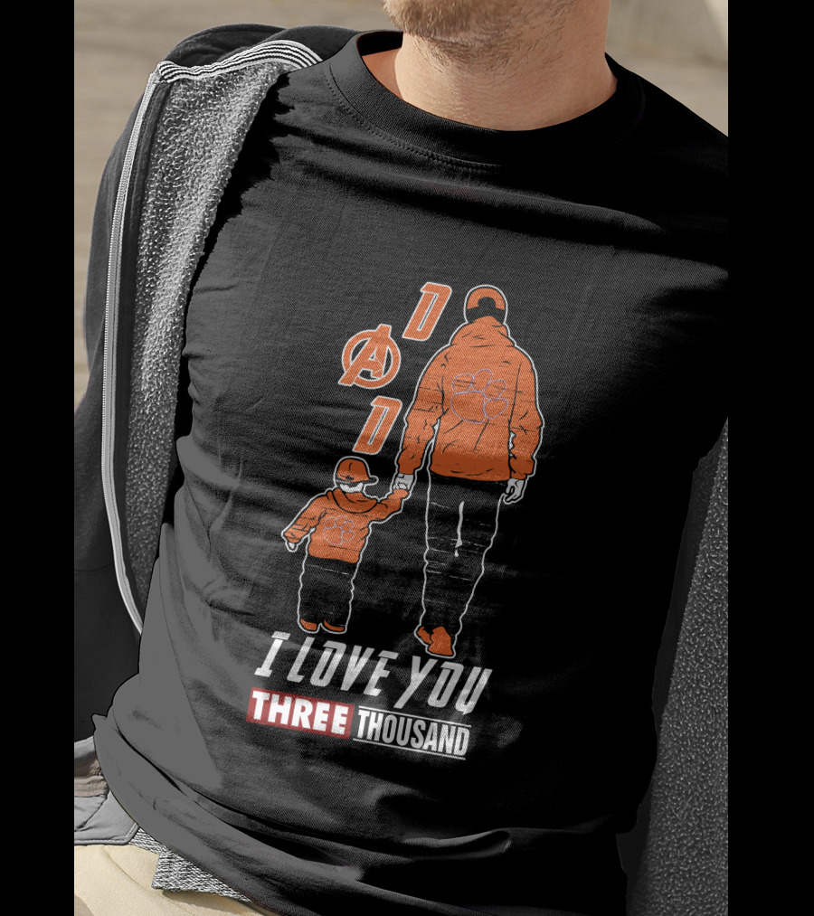 Clemson Tigers Dad I Love You Three Thousand T-Shirt