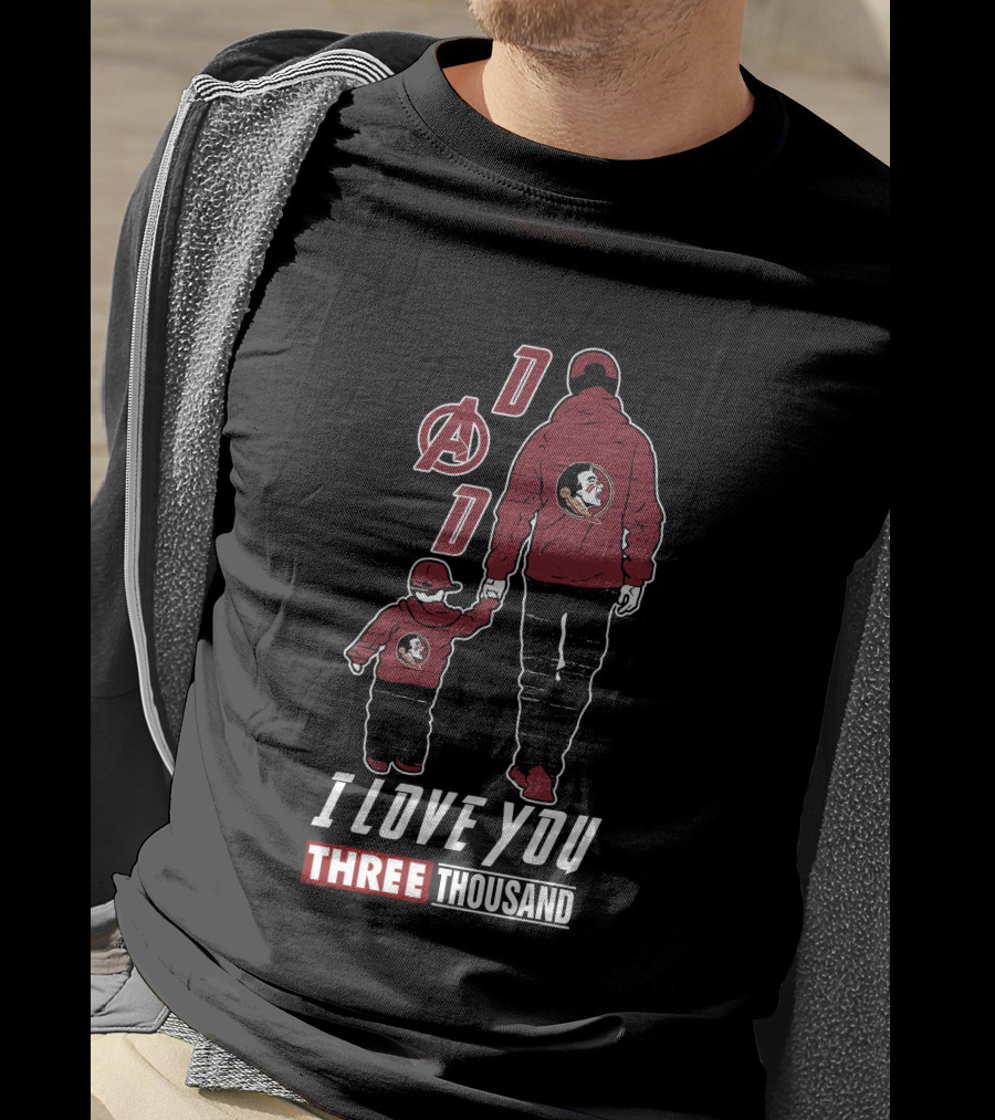 Florida State Seminoles I Love You Three Thousand Dad T-Shirt