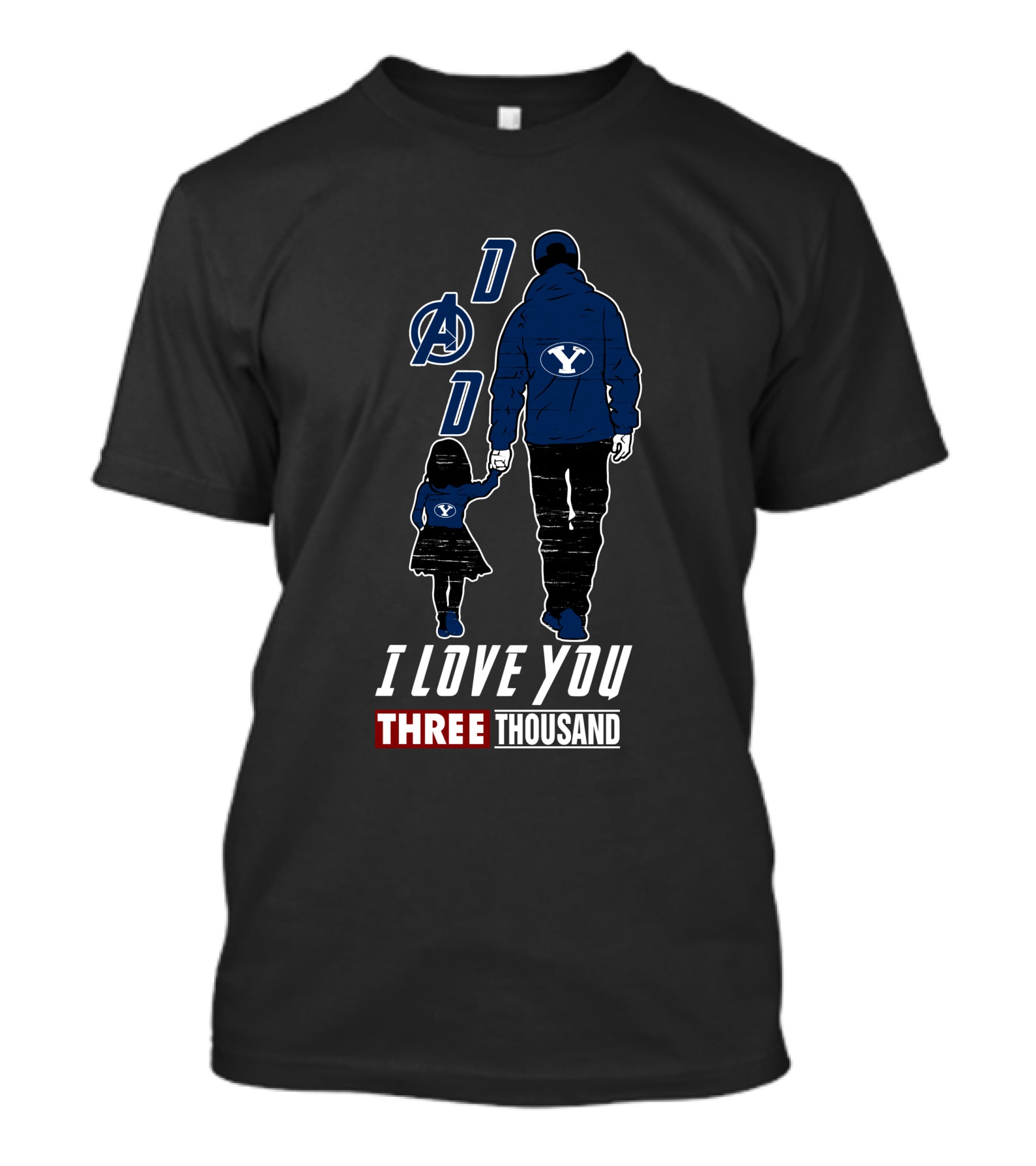 BYU Cougars Dad Avengers I Love You Three Thousand T-Shirt