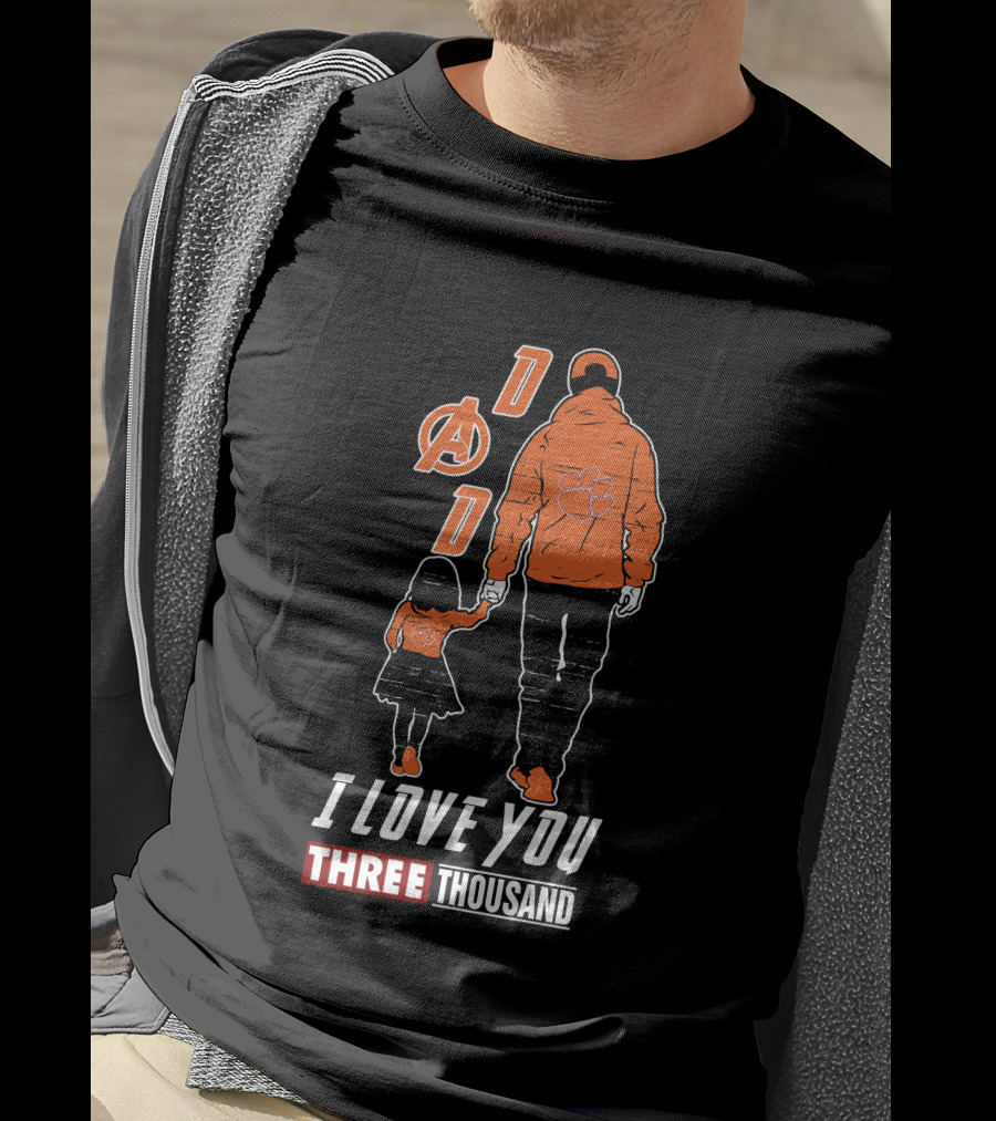 Dad I Love You Three Thousand Clemson Tigers Avengers T-Shirt
