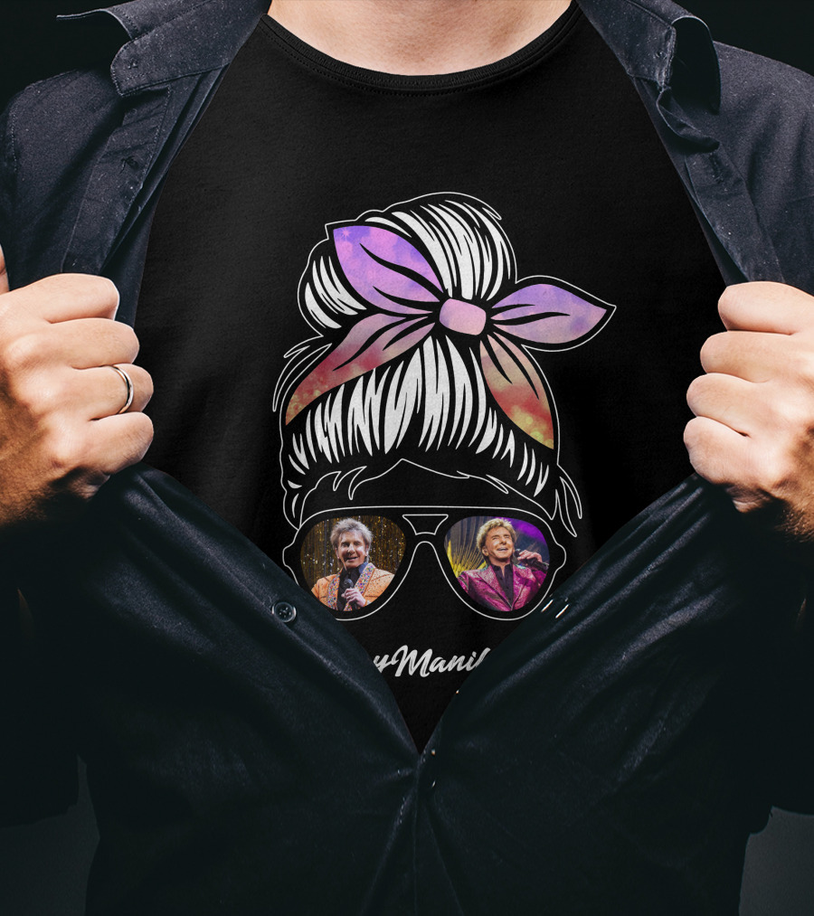BarryManilowGirl Sunglasses Hairbow T-Shirt