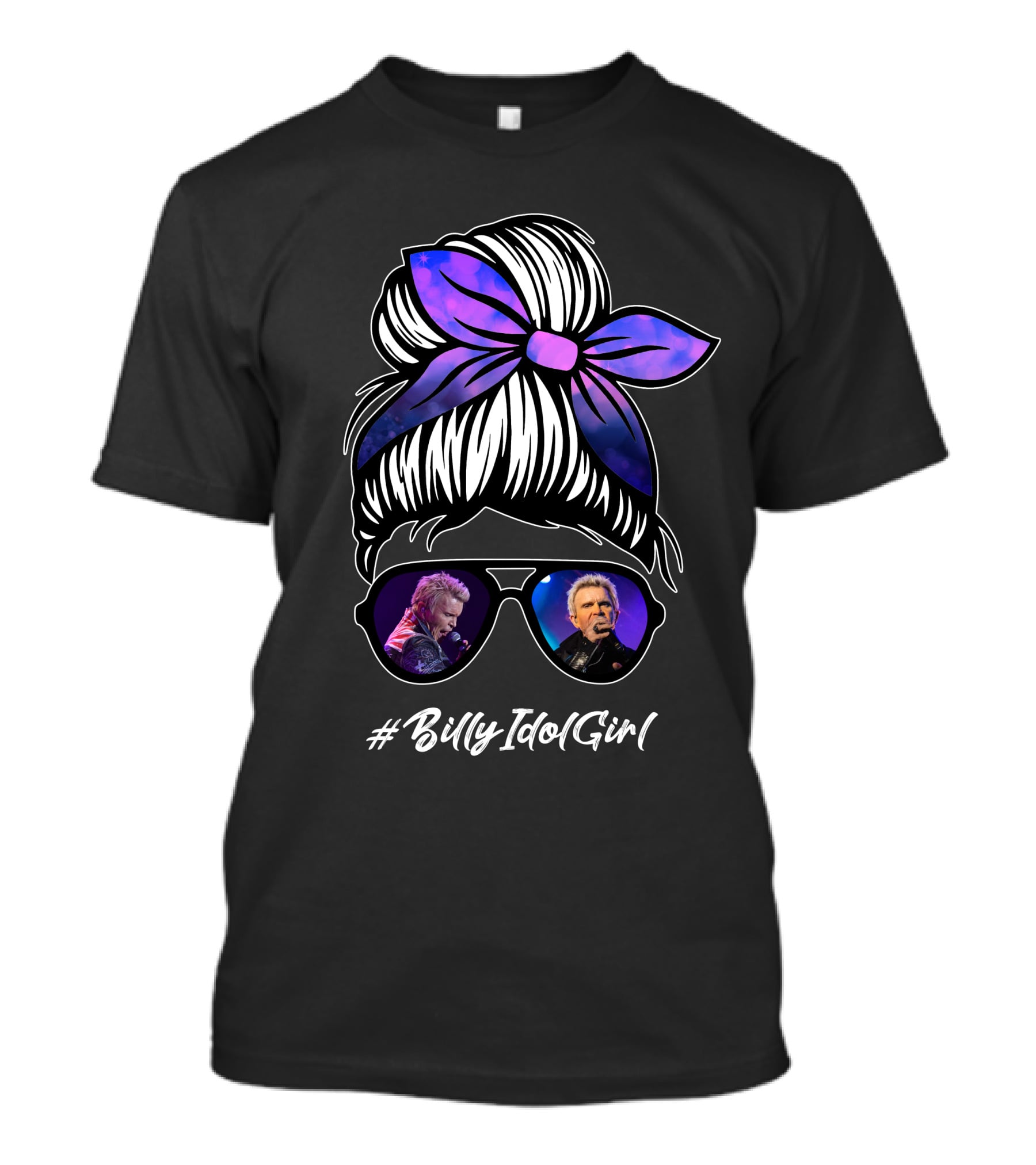 BillyIdolGirl Rockstar Shades Hair Bow T-Shirt
