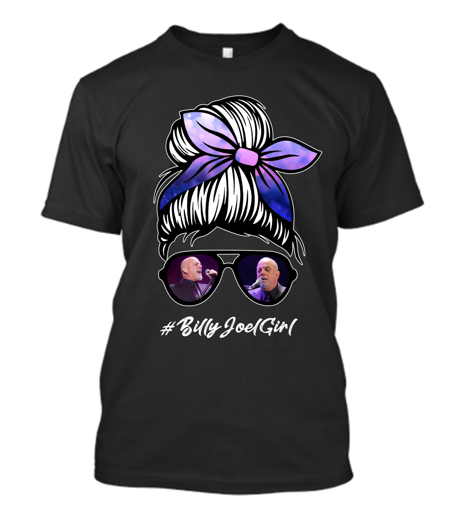 BillyJoelGirl Sunglasses Hair Bow T-Shirt