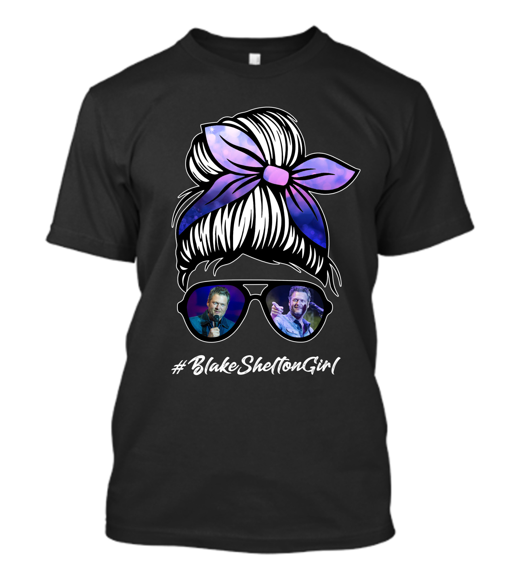 BlakeSheltonGirl Sunglasses Headwrap T-Shirt