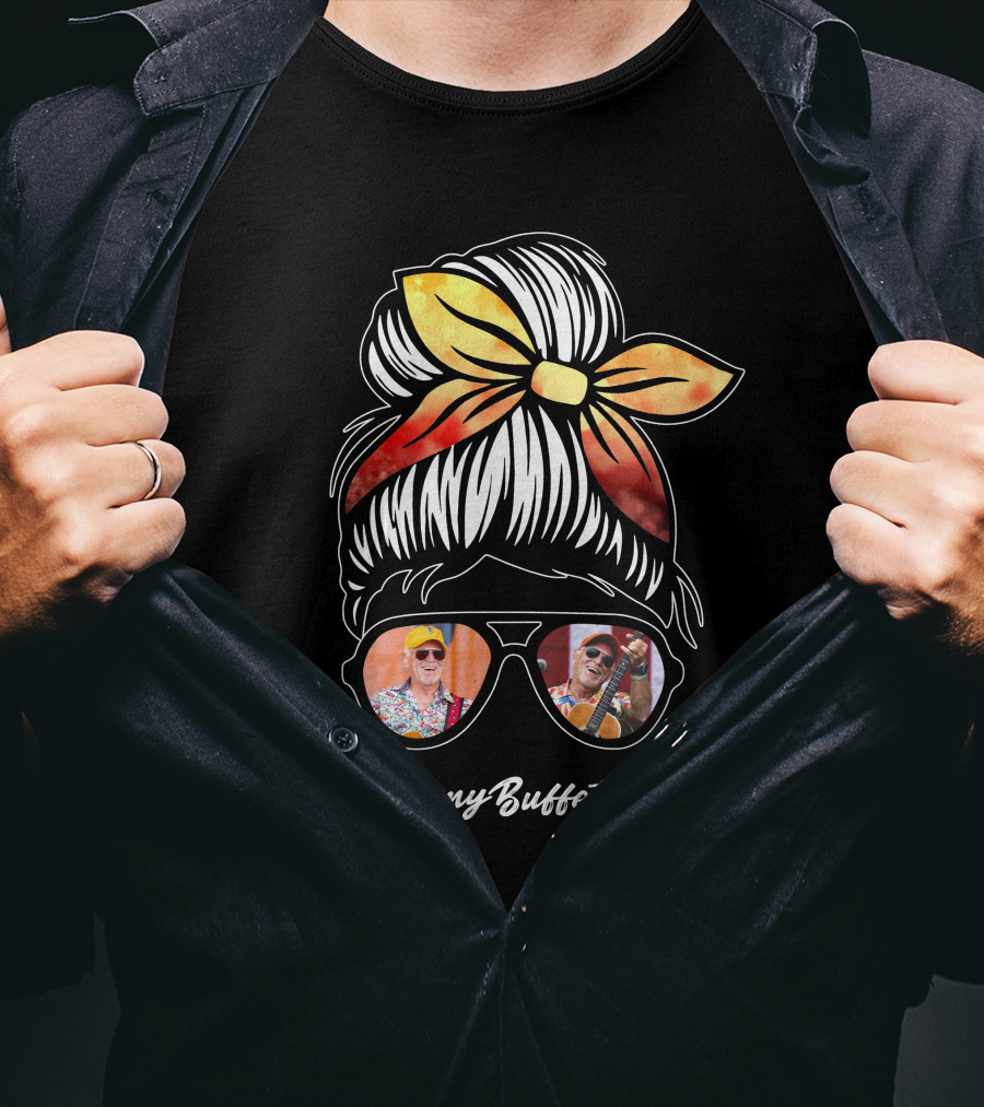 JimmyBuffettGirl Iconic Tropical Music Vibes Sunglasses Bandana Hair T-Shirt