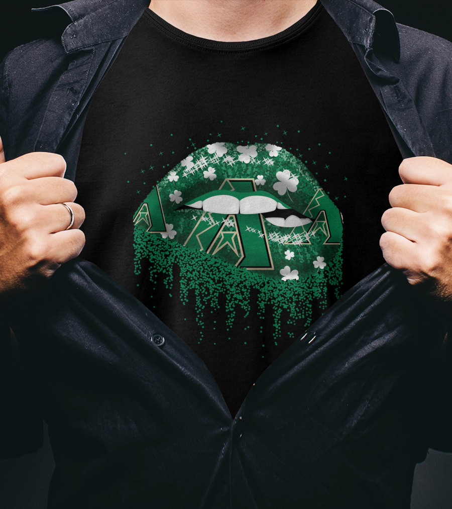 Arizona Diamondbacks Green Shamrock Lips T-Shirt