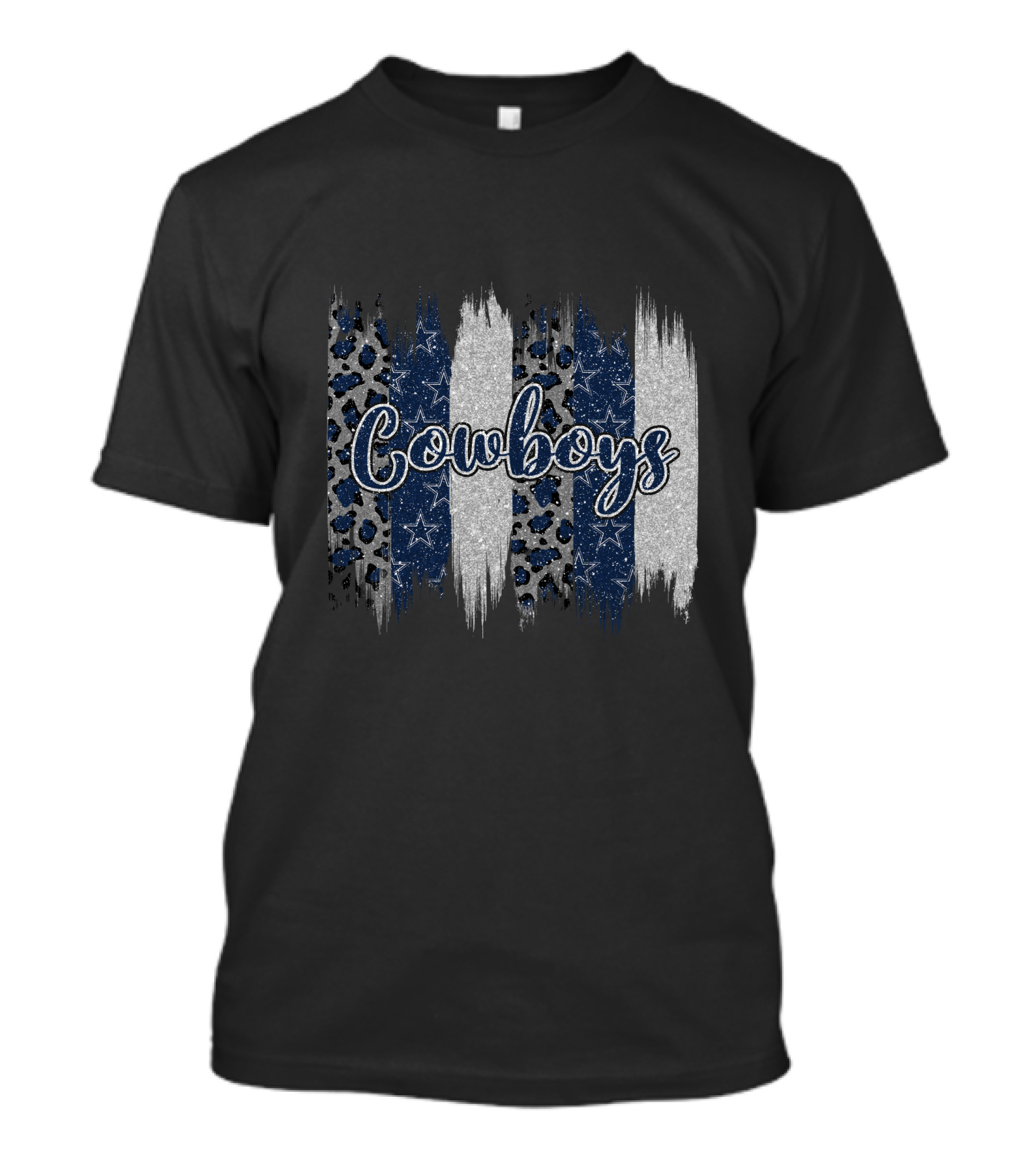 Cowboys Brushstroke Leopard Star Stripes T-Shirt