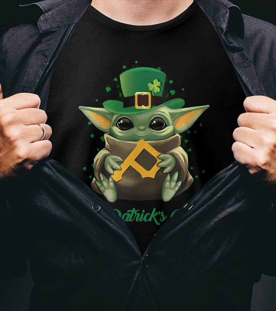 St. Patrick's Day Pittsburgh Pirates Baby Yoda T-Shirt