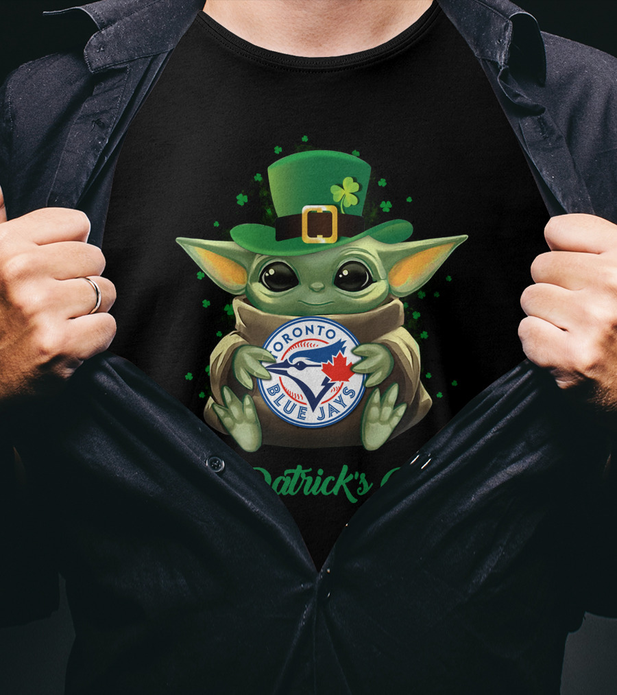 Toronto Blue Jays Baby Yoda St. Patrick's Day T-Shirt