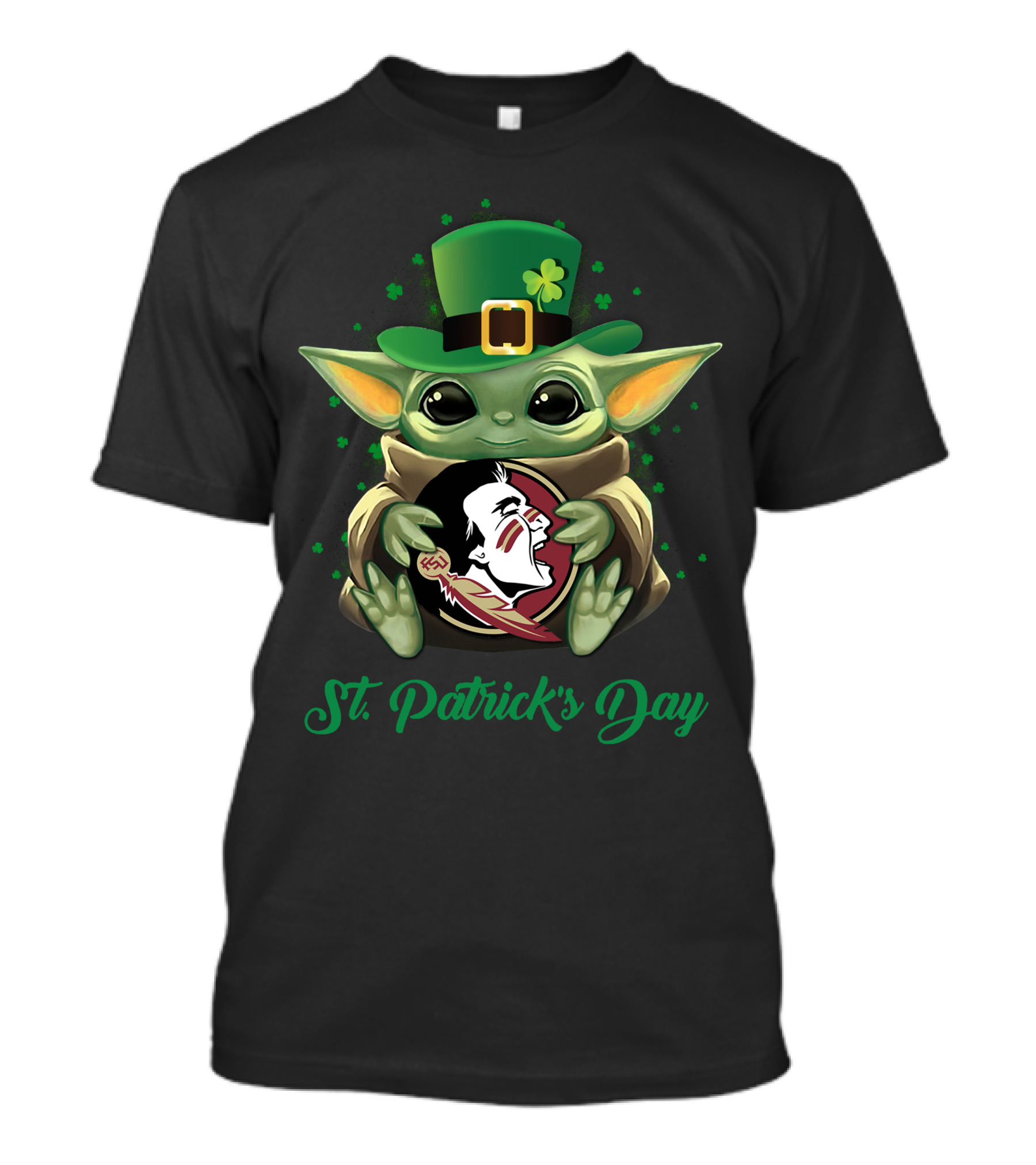 St. Patrick's Day Florida State Seminoles Baby Yoda T-Shirt