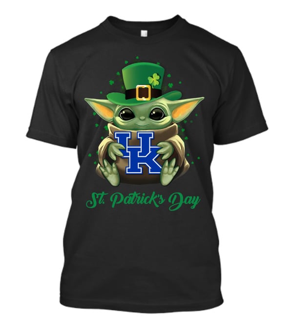 Kentucky Wildcats Baby Yoda St. Patrick's Day T-Shirt