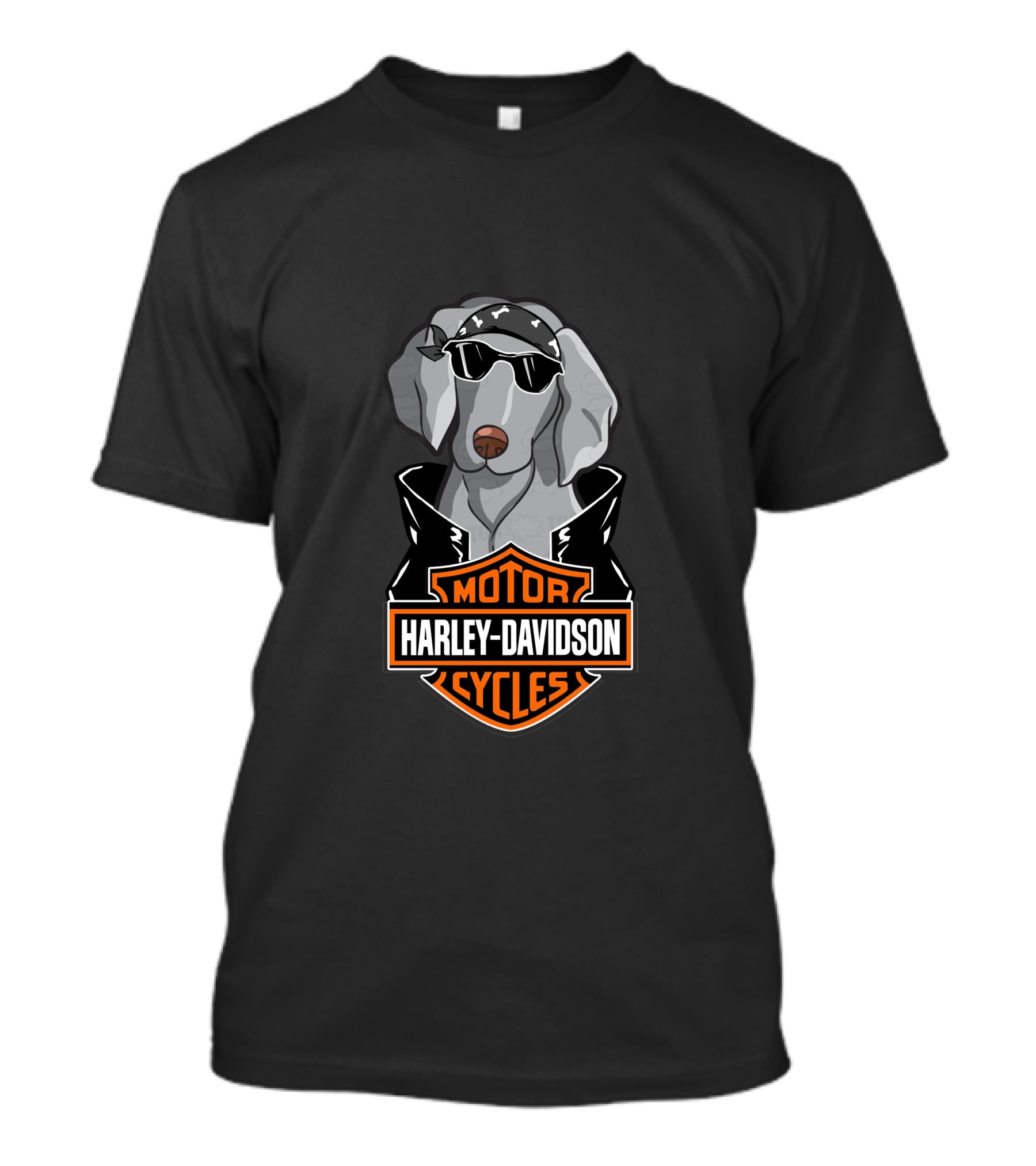 Weimaraners Harley Davidson Motorcycles T-Shirt