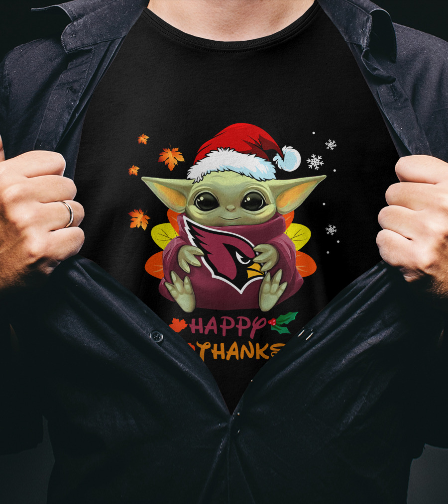 Arizona Cardinals Baby Yoda Happy Hallothanksmas 505 L1PTT T-Shirt