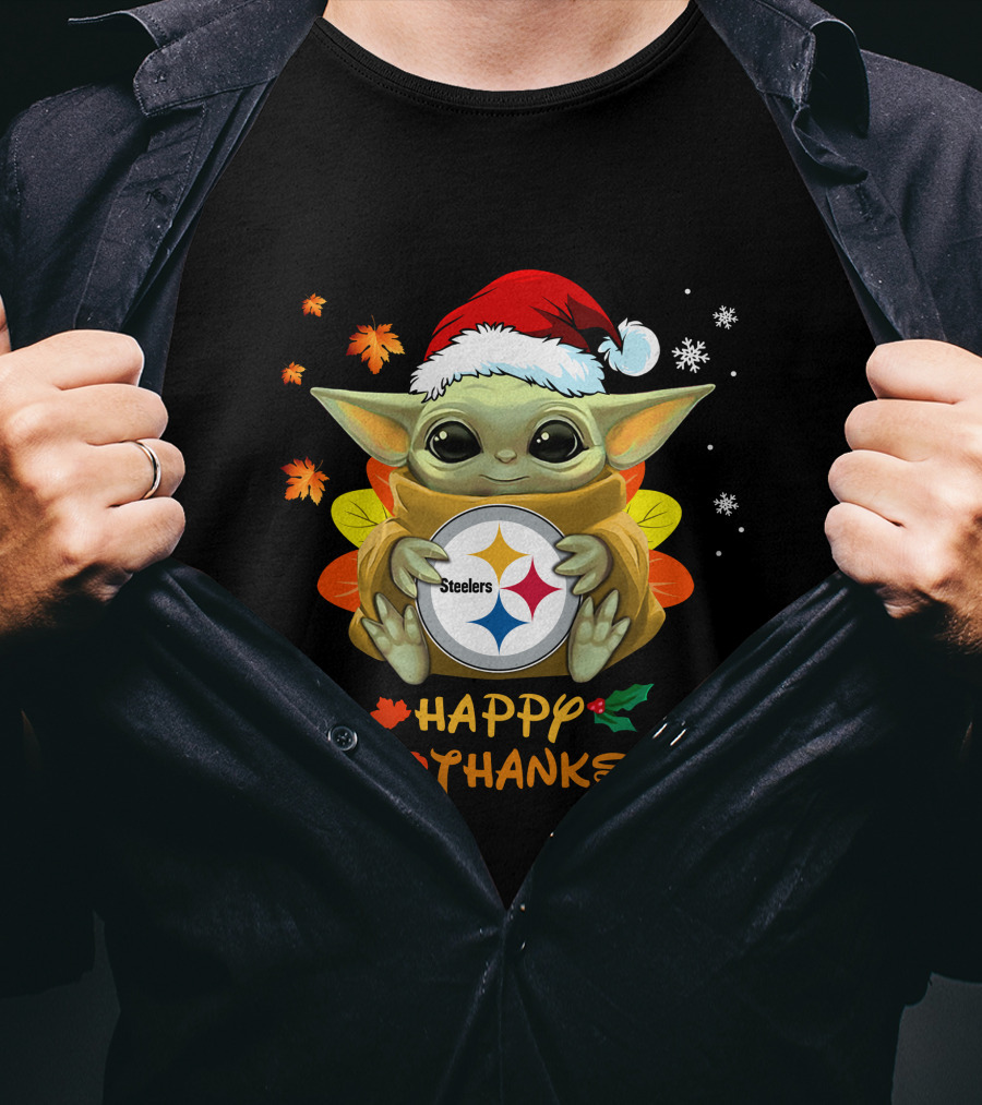 Happy Hallothanksmas Pittsburgh Steelers Baby Yoda 505 L1PTT T-Shirt