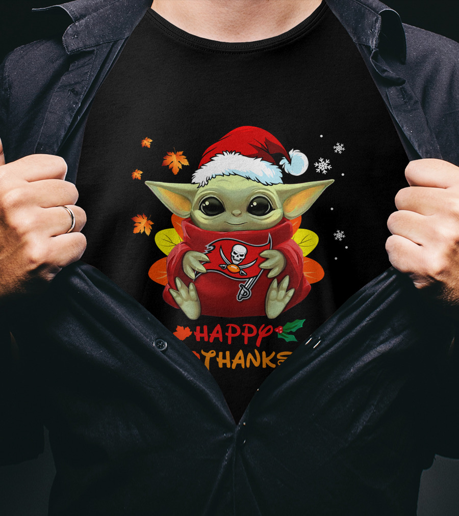 Happy Hallothanksmas Tampa Bay Buccaneers Baby Yoda 505 L1PTT T-Shirt