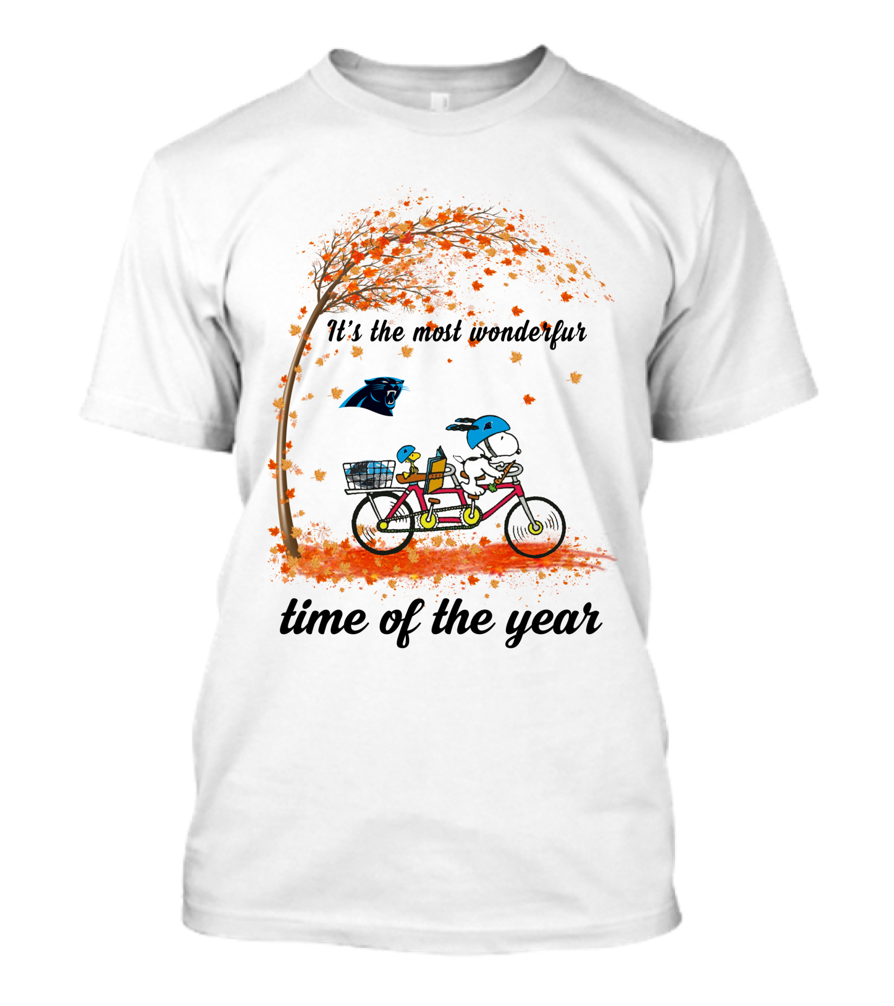 It's The Most Wonderful Time Of The Year Carolina Panthers Snoopy Fall T-Shirt