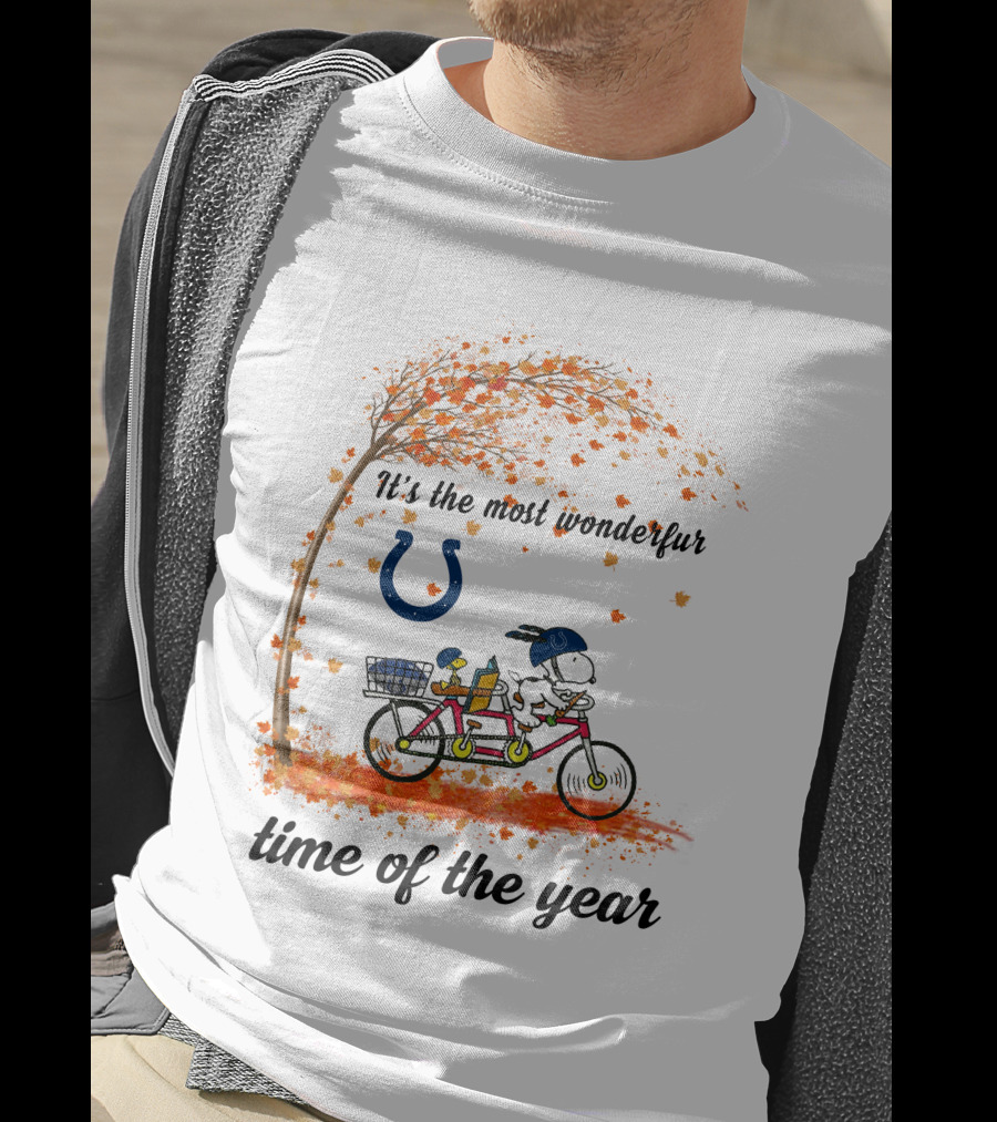 It's The Most Wonderful Time Of The Year Indianapolis Colts Autumn Snoopy Peanuts T-Shirt