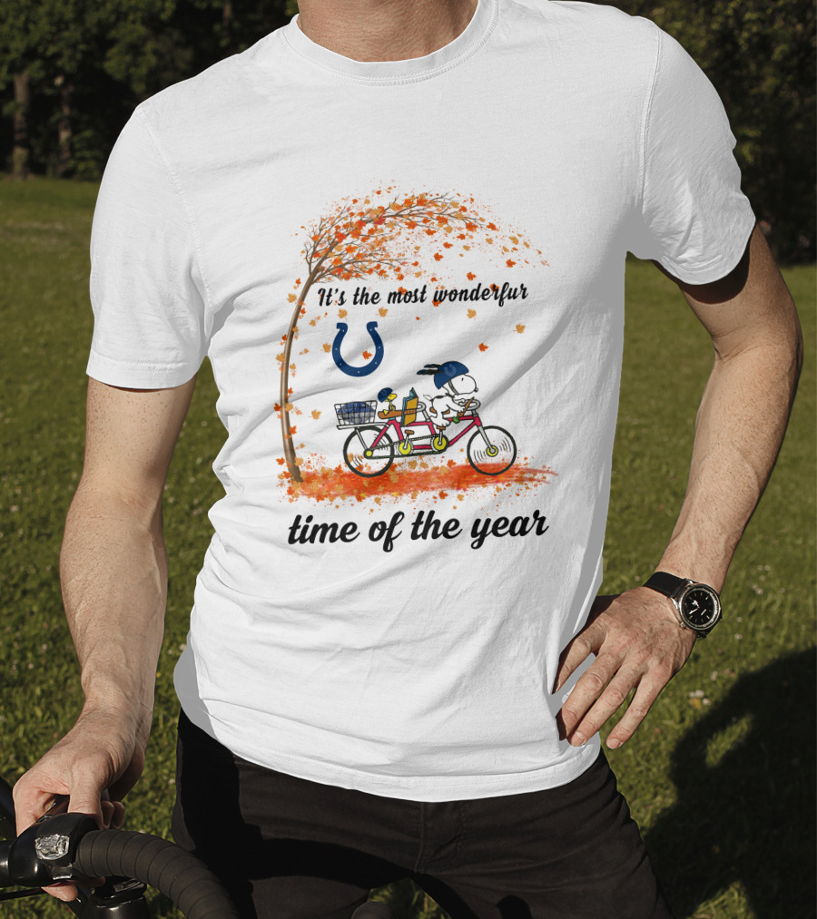 It's The Most Wonderful Time Of The Year Indianapolis Colts Autumn Snoopy Peanuts T-Shirt