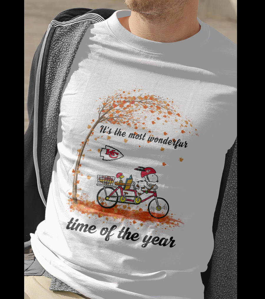 Kansas City Chiefs Autumn It's The Most Wonderful Time Of The Year T-Shirt