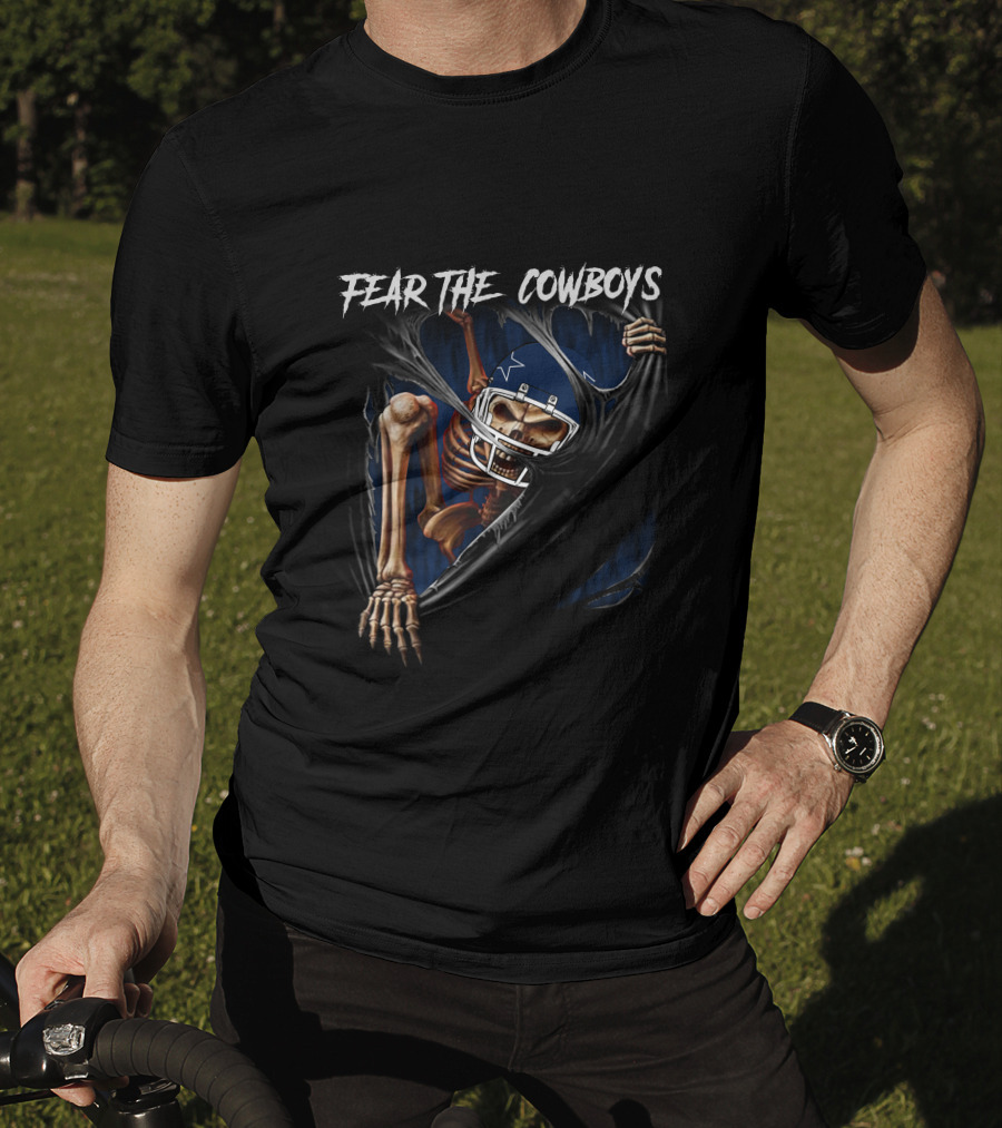 Fear The Cowboys Skeleton Dallas 515NFL L1MTH T-Shirt