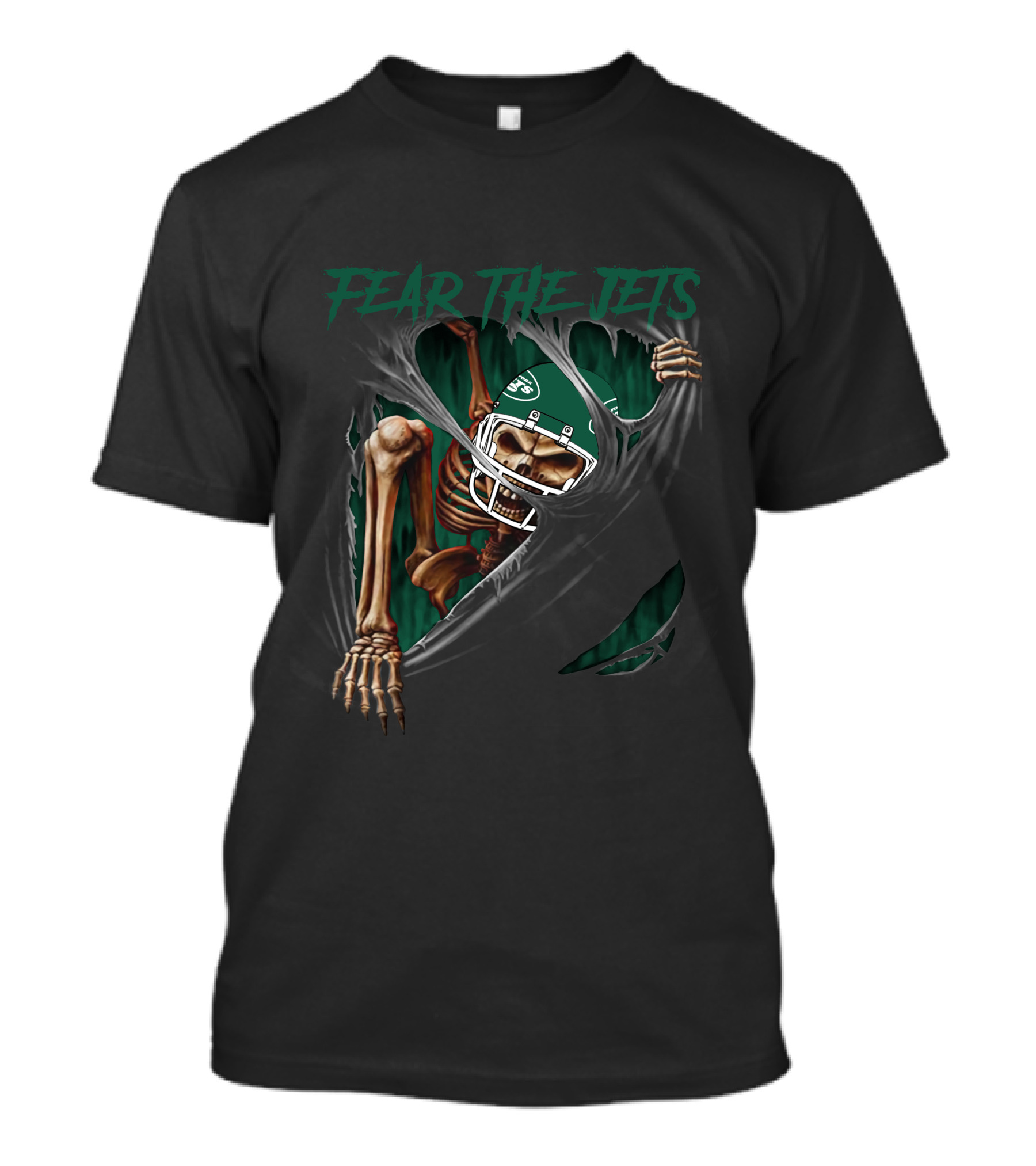 Fear The Jets Skeleton Ny 515Nfl Football L1Mth T-Shirt