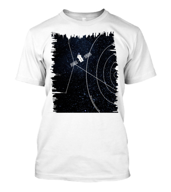 Tracking Stars With Satellite Blueprint Sky Chart T-Shirt