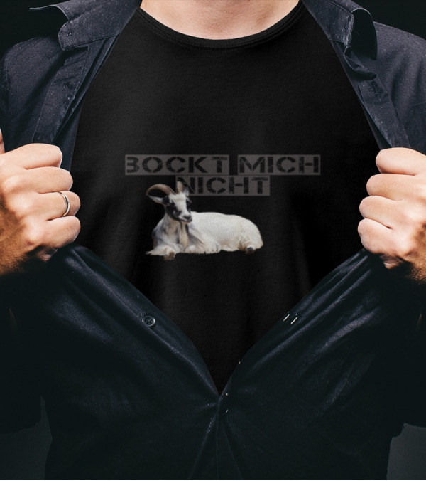 Bockt Mich Nicht Lazy Forester Sloth With Relaxed Goat T-Shirt
