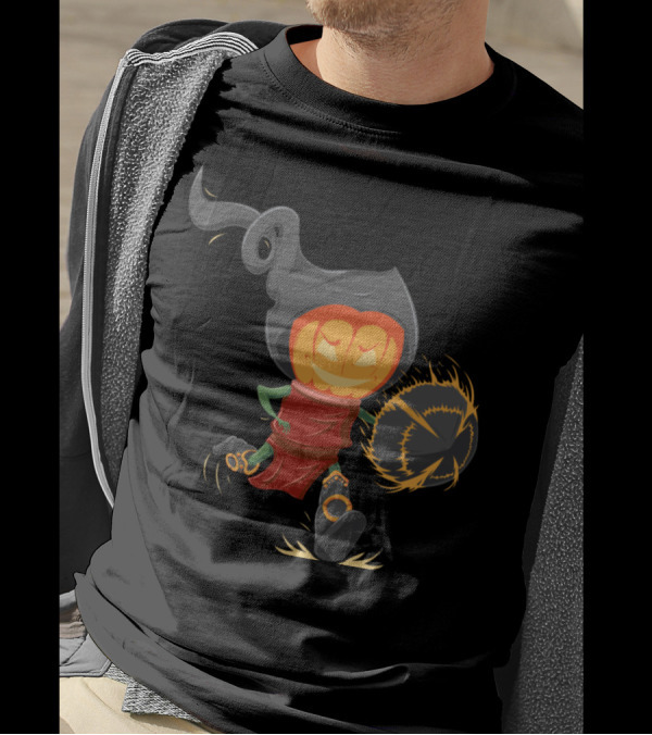Running Lancer Knight Pumpkinhead Wizard Sneakers T-Shirt