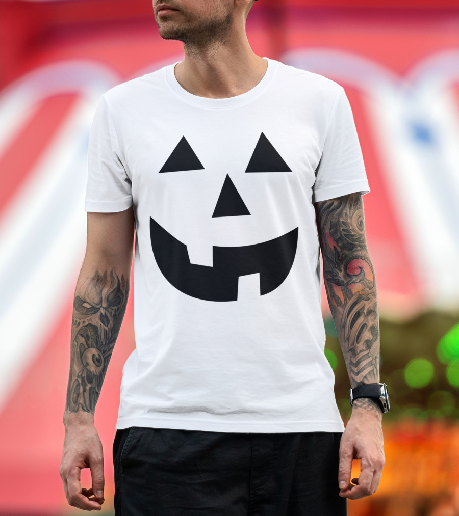 jackEvents Halloween Pumpkin Face T-Shirt