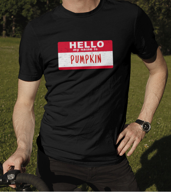 Hello My Name Is Pumpkin Peter Peter Pumpkin Eater Halloween T-Shirt