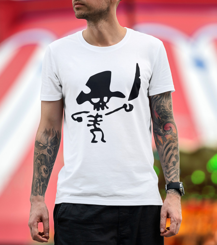 Pirate Skeleton with Hat and Sword T-Shirt