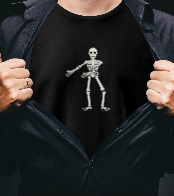 Floss Dance Move Skeleton Halloween Fun T-Shirt