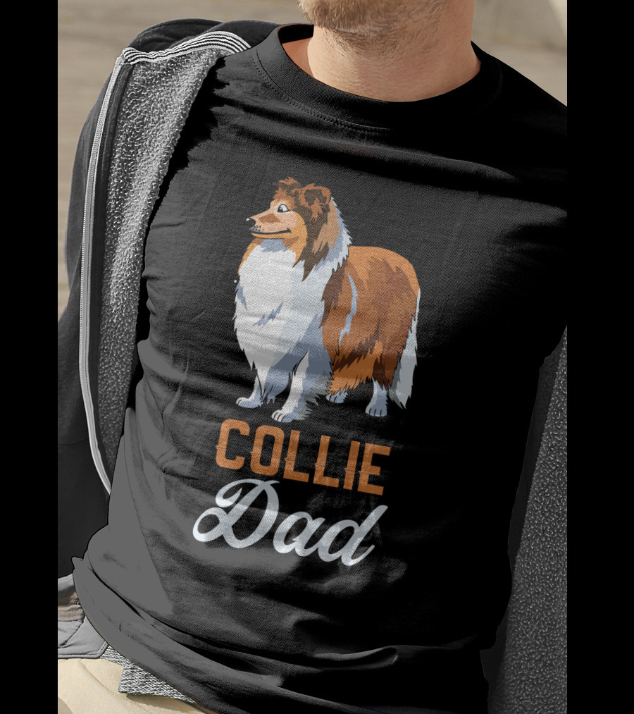Collie Dad Loving Dog Owner T-Shirt