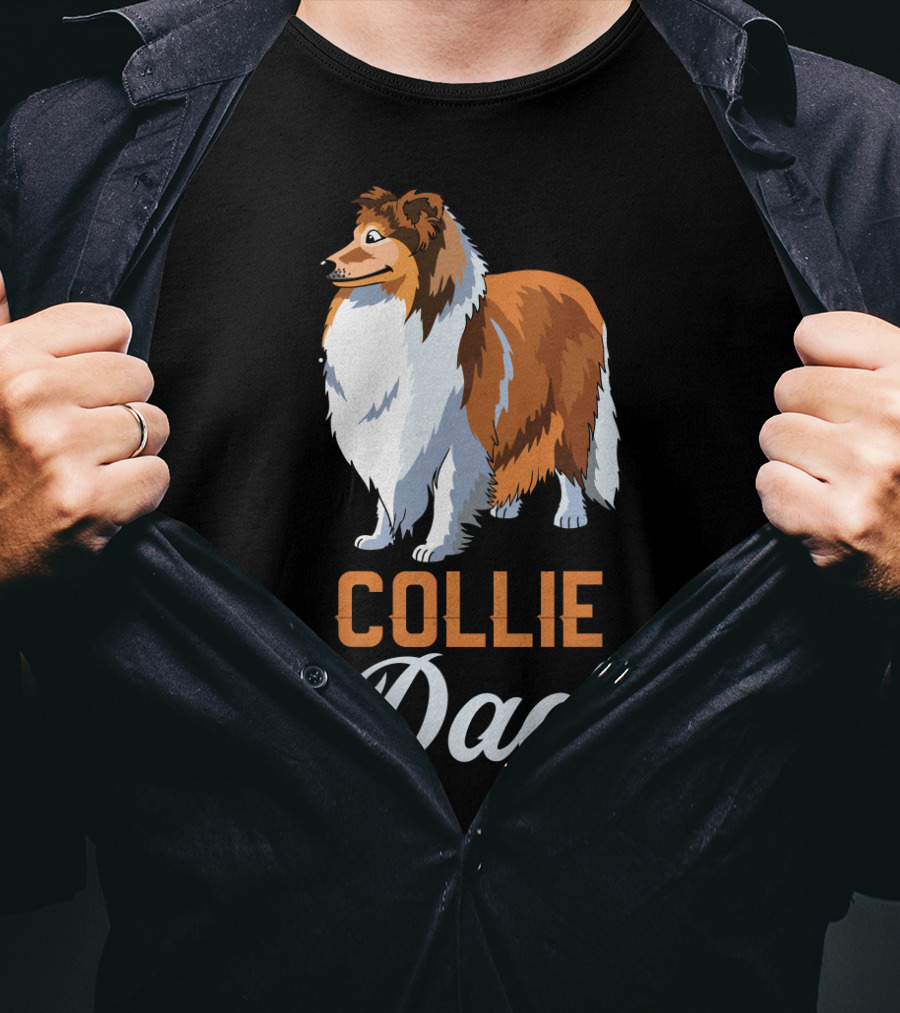 Collie Dad Loving Dog Owner T-Shirt
