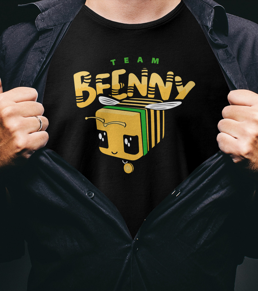 TEAM BEENNY Cute Bumblebee Cube Character T-Shirt