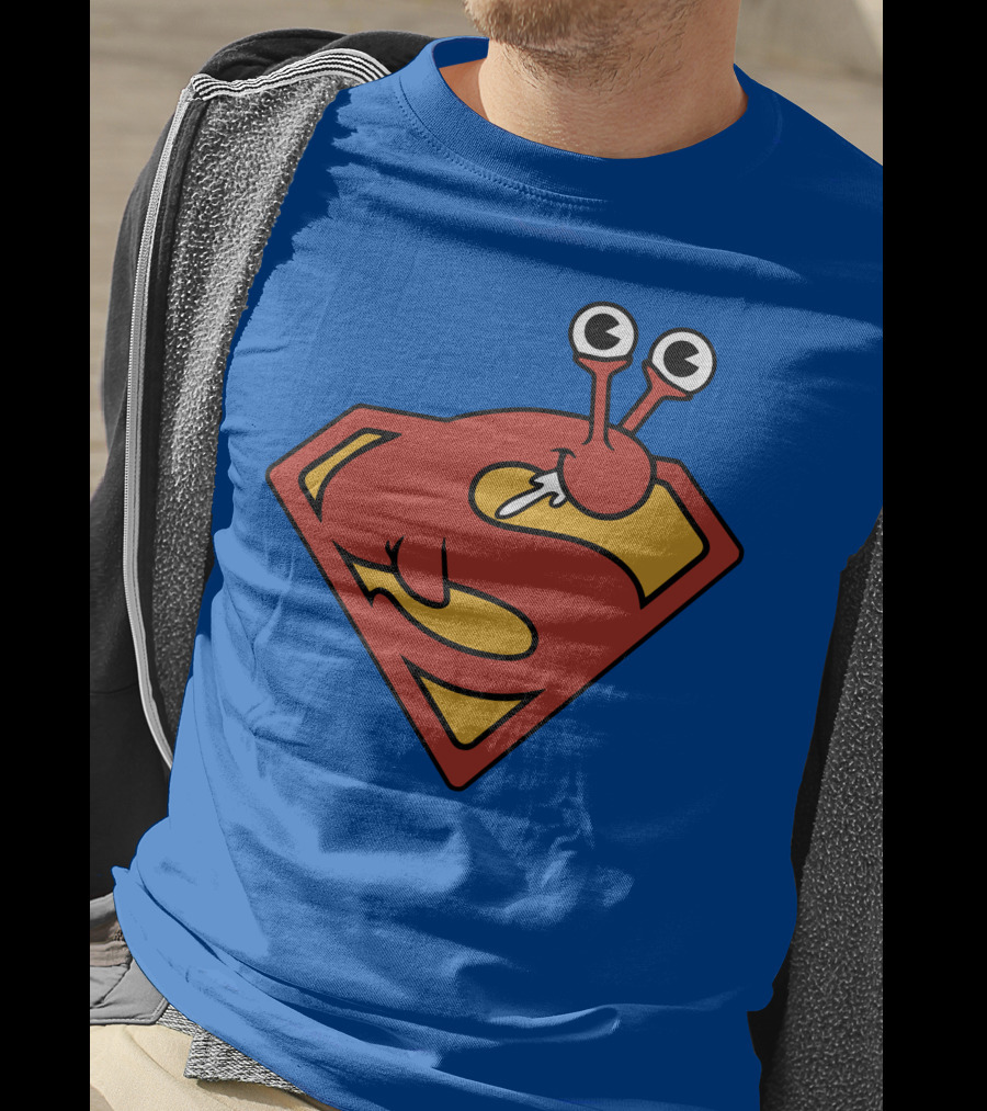 SuperSlug Funny Parody Red And Yellow Logo With Big Eyes T-Shirt