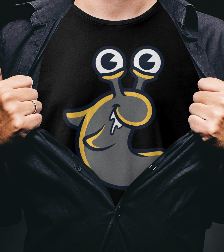 Slug Cartoon Character With Big Eyes And Smile T-Shirt