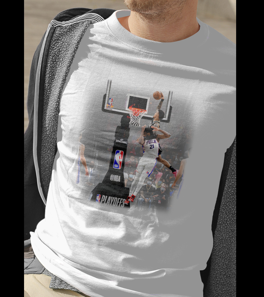 John Collins Dunk On Embiid NBA Playoffs T-Shirt