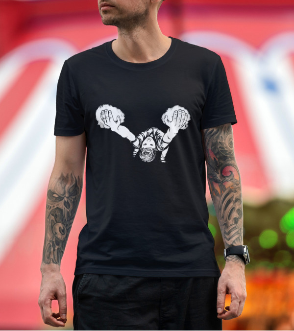 Premium T-Shirt: Jugsy Comic-Style Heroic Dive T-Shirt Jugsy Comic-Style Heroic Dive T-Shirt