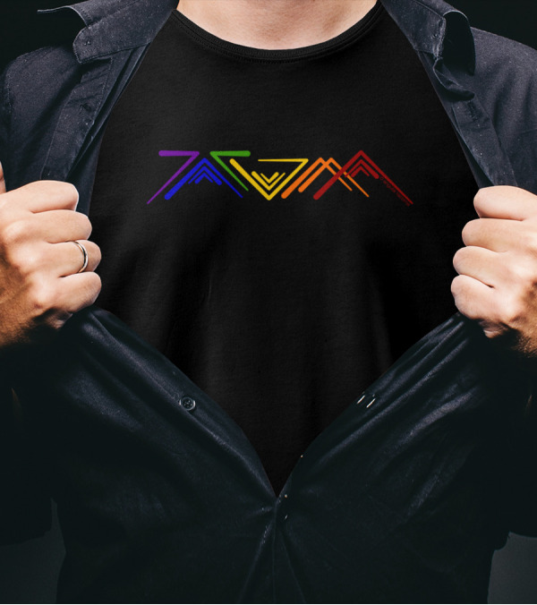 Tacoma Angular Modern Rainbow Pride T-Shirt