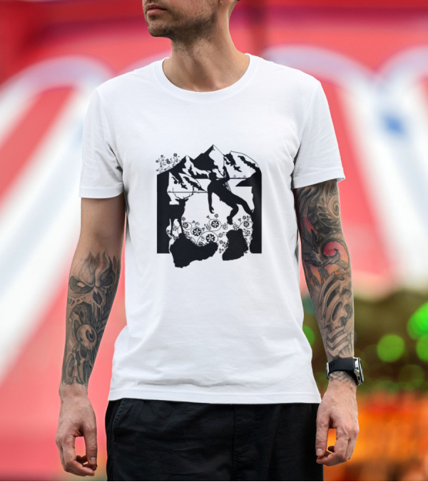 Premium T-Shirt: Climbing Mountains Adventure with Nature and Mountain Scenery T-Shirt Climbing Mountains Adventure with Nature and Mountain Scenery T-Shirt