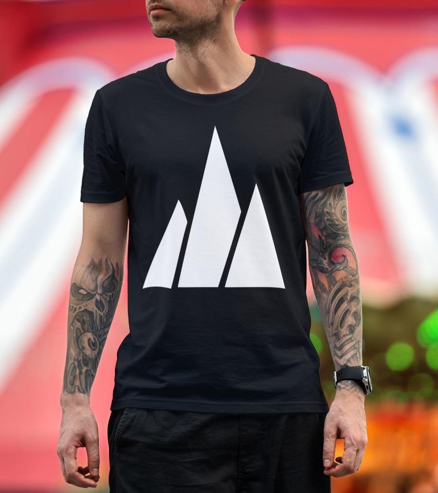 Basic Mountains Minimalist Triangle Peaks T-Shirt