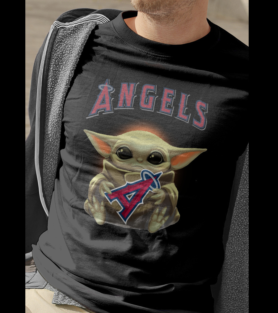 Baby Yoda Holding Angels Baseball T-Shirt