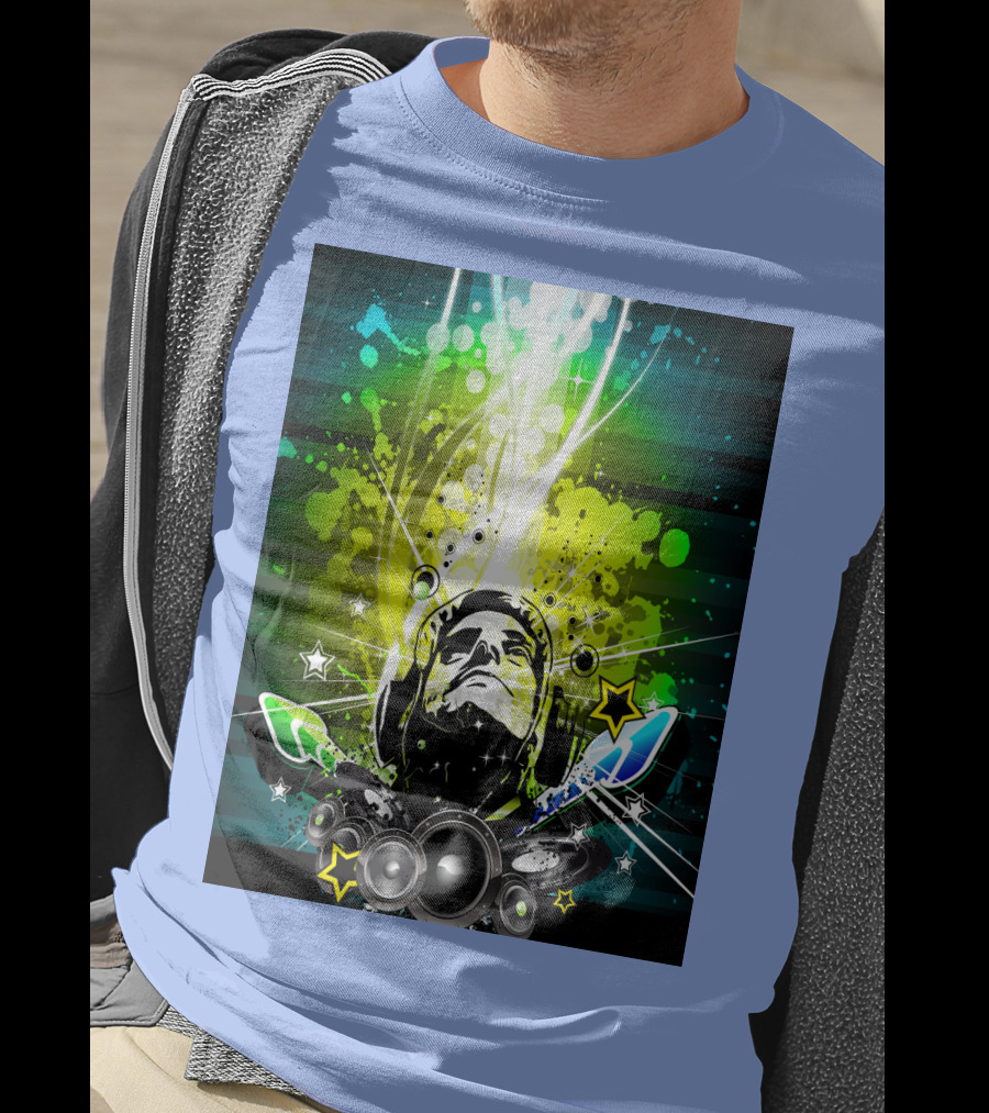 Music So Cool Vibrant Headphones DJ Speaker Blast T-Shirt