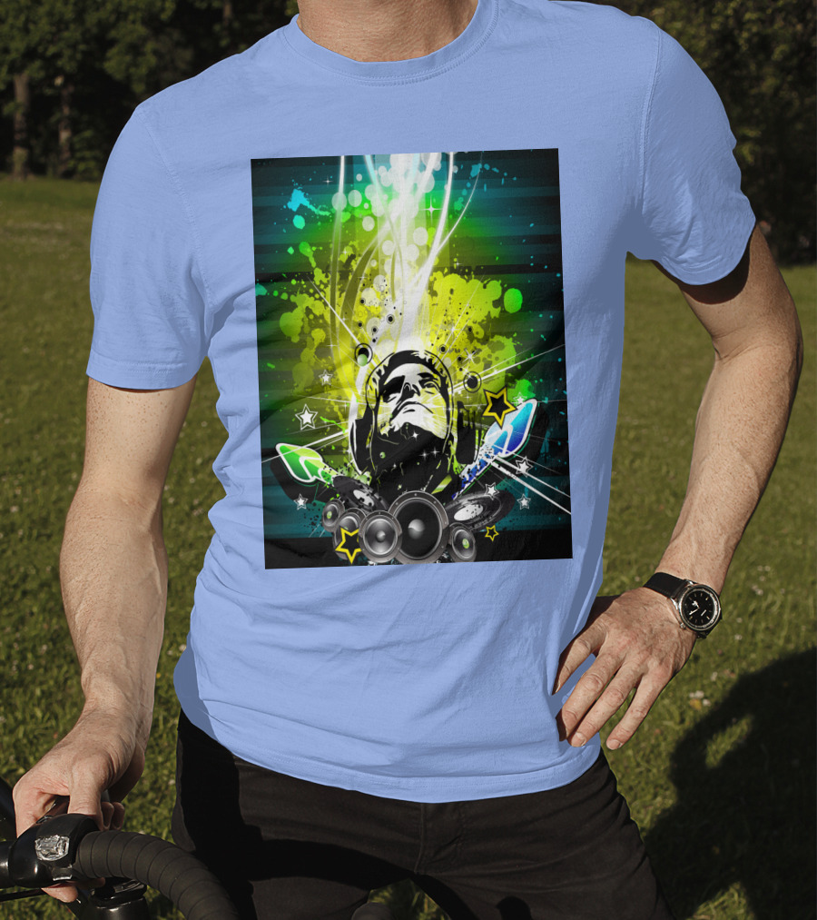 Music So Cool Vibrant Headphones DJ Speaker Blast T-Shirt